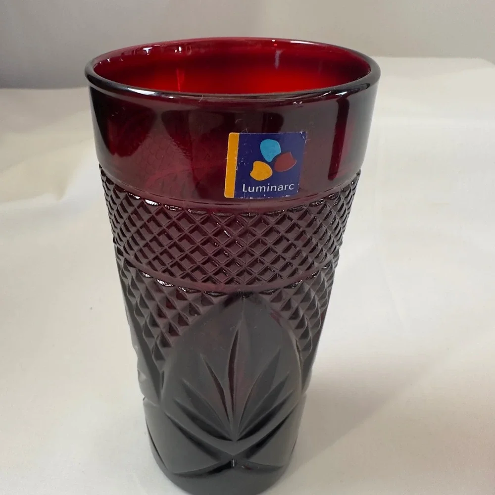 4 Luminarc Ruby Tumblers‎ 6.25